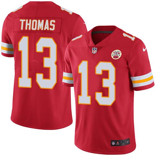 Nike Chiefs #13 De'Anthony Thomas Red Team Color Men's Stitched NFL Vapor Untouchable Limited Jersey